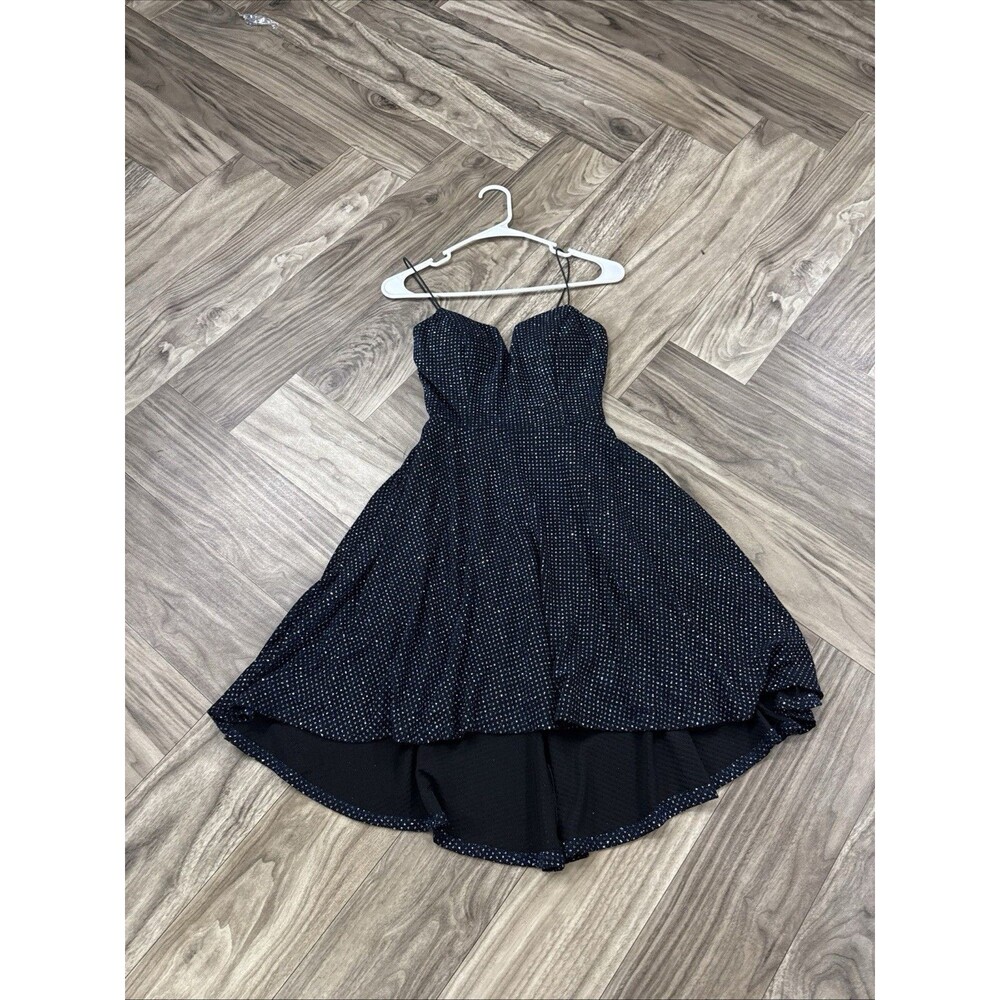 City Triangles Juniors 3 Sequin Animatic Fit & Flare cross back